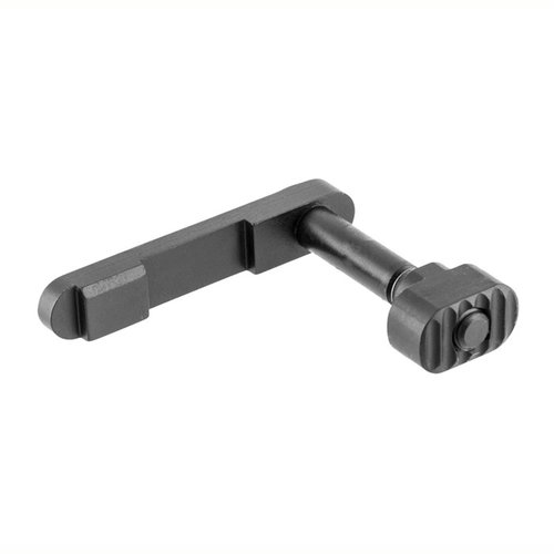 AR-15 magasinutløser i Gr. 5 titanium, 100% korrosjonsbestandig, lettvekt (7,4g), tilgjengelig i rå titanium eller Ionbond svart, livstidsgaranti.