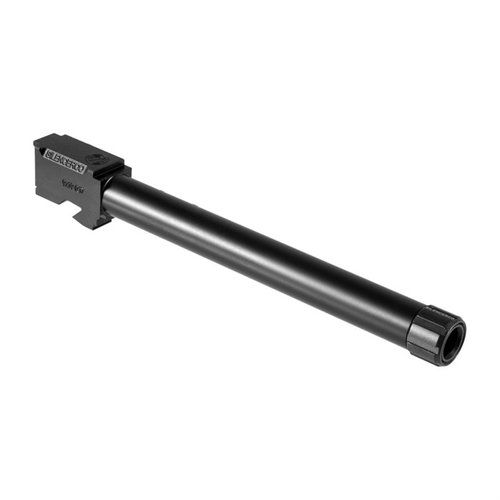 Silencerco's threaded løp for Glock® er laget av 416R rustfritt stål, passer til Gen 3 og Gen 4, og inkluderer beskyttelse for gjengene.