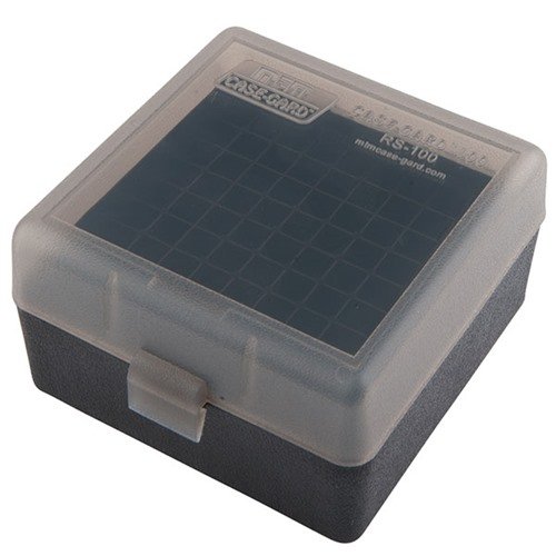 MTM CASE-GARD ammo boks er laget av slitesterk polypropylene, har en 25-års mekanisk hengsel, Snap-Lock lås og teksturert overflate for bedre grep.