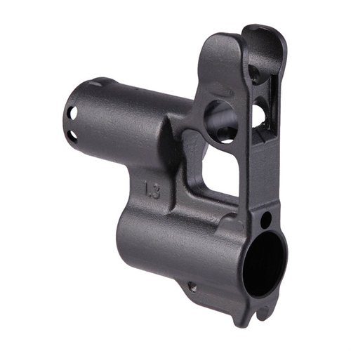 GAS BLOCK COMBO med detent hull fra JMAC CUSTOMS, perfekt for Pistol, SBR og Rifle bygg, lettet front og tilpasset utseende, passer vanlige 0.591