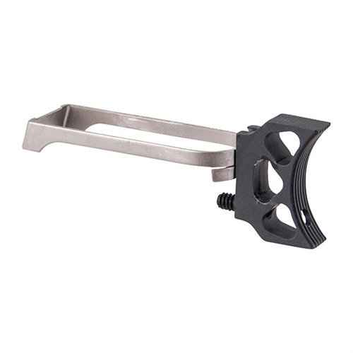 Fusion 1911 K-HOLE Trigger er en lett, justerbar avtrekker i aluminium med serratert front, perfekt for både kamp og match. Passer alle 1911-modeller.