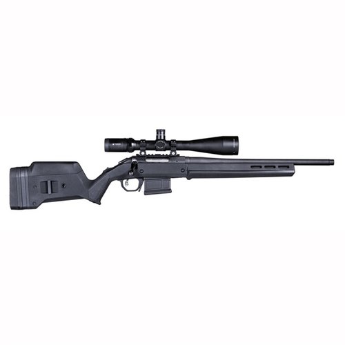 Magpul Hunter American Stock for Ruger® American SA er en enkel drop-in løsning med justerbar lengde, M-LOK-kompatibilitet og høy styrke stål rekylklosser.