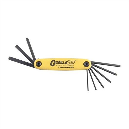 Bondhus Gorilla Grip® Fold-Up Wrench Sets tilbyr holdbare, kompakte og ergonomiske verktøy som er ideelle for gunsmithing og vedlikehold av våpen.