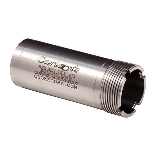 Carlsons 12GAUGE Beretta/Benelli Mobilchoke rør i rustfritt stål gir pålitelig ytelse med magnum og stål patroner, perfekt for jakt og skyting.
