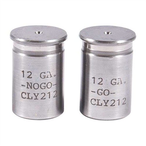 CLYMER Go & No-Go Headspace Gauge Sets gir presis måling av kammerstørrelse med holdbare verktøy i stål, perfekt for sikker og pålitelig våpenoperasjon.