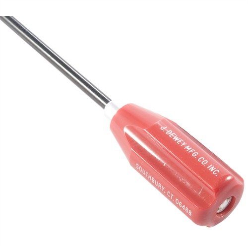 Dewey Coated Rods har et slitesterkt nylonbelegg som ikke skraper riflingen, med en glatt kulelagerhåndtak og adapter for standard børster.