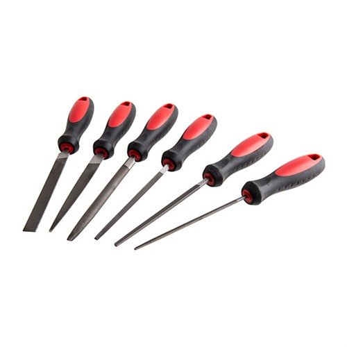 KEY FILE SET W/HANDLES fra FRIEDR. DICK GMBH gir presis filing med ergonomiske håndtak, perfekt for finjustering av våpen og verktøy.