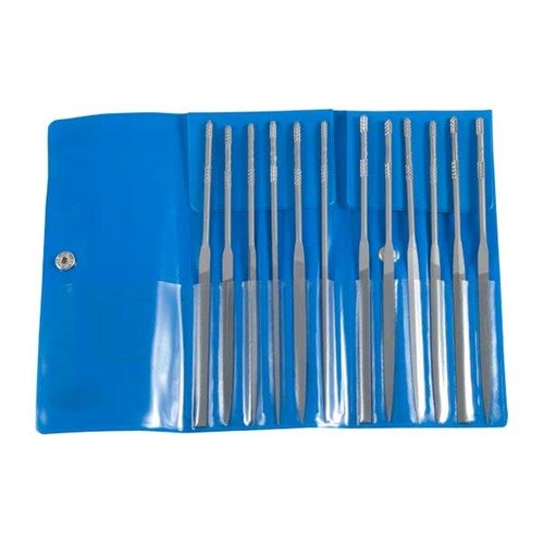 FRIEDR. DICK GMBH Professional Gunsmith Needle File Set tilbyr 12 presise filer med knurling for bedre grep, perfekt for detaljerte metallarbeid.