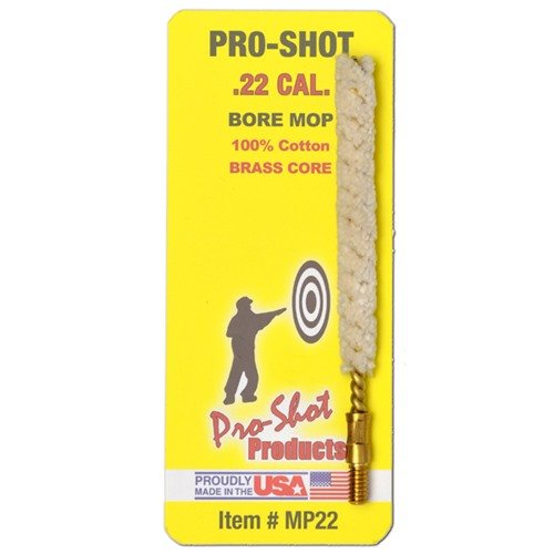 .22 CALIBER MOP fra PRO SHOT PRODUCTS, INC er ideell for rengjøring og vedlikehold av .22 kaliber våpen, og sikrer optimal ytelse og pålitelighet.