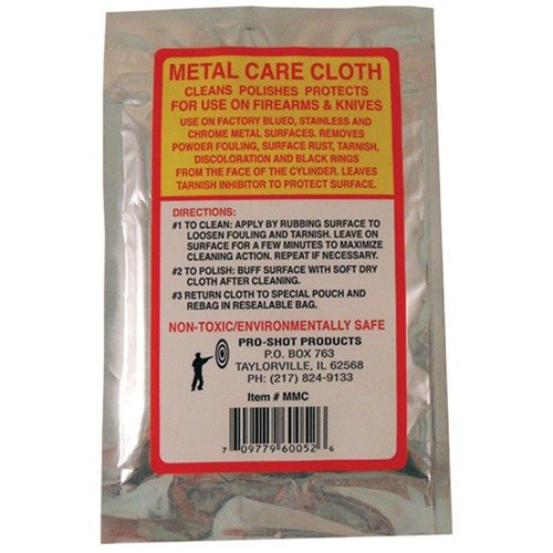 METAL CARE CLOTH fra PRO SHOT PRODUCTS, INC gir en effektiv rengjøring og beskyttelse av metalloverflater, noe som sikrer langvarig ytelse og holdbarhet.
