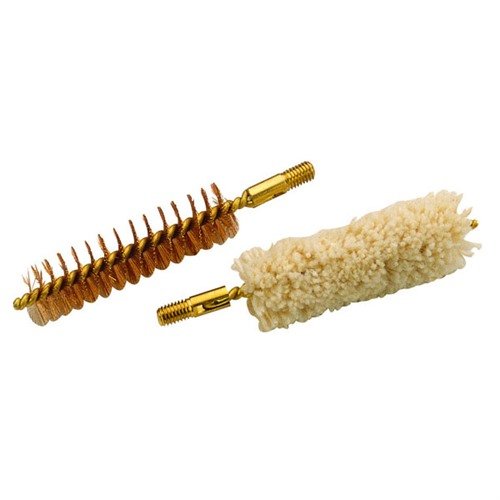 Bronze Bristle Bore Brush & Cotton Swab .50 Caliber gir effektiv rengjøring av løpet, fjerner skitt og rester, og sikrer optimal ytelse for ditt våpen.