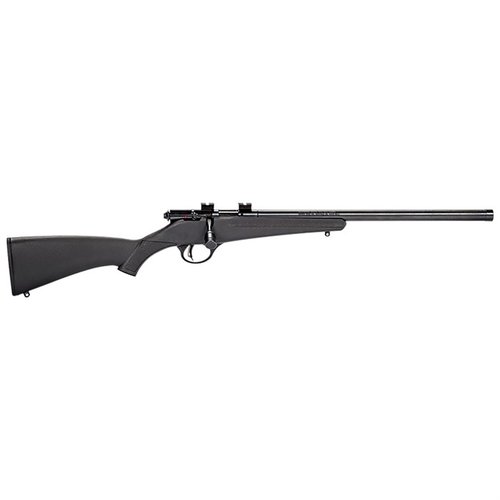 Savage Rascal FV-SR .22 med 16 1/8" løp og svart tråd er perfekt for nybegynnere, med lettvekt, presisjon og sikkerhet i fokus.