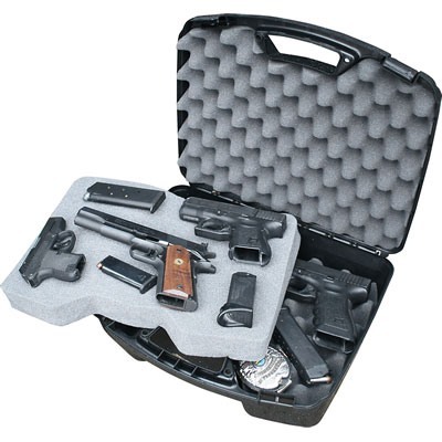 MTM 4 Pistol Handgun Case rommer revolvere opptil 8,5 tommer, med solid beskyttelse og praktisk design for sikker transport av dine våpen.