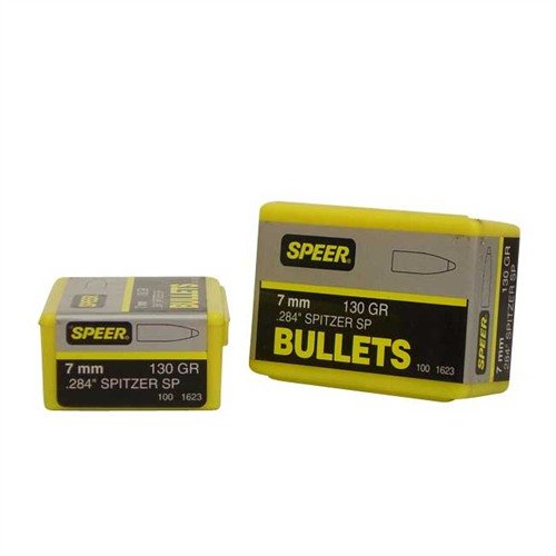 Speer Bullet 7MM .284 130gr Sptz gir utmerket presisjon og pålitelig ytelse, perfekt for både jakt og skyting på bane.