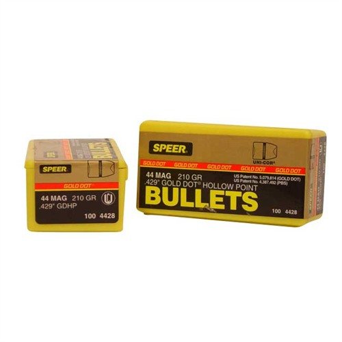 Speer Bullet 44c .429 210gr GDHP GoldDot HP tilbyr utmerket presisjon og pålitelig penetrasjon, perfekt for jakt og selvforsvar.