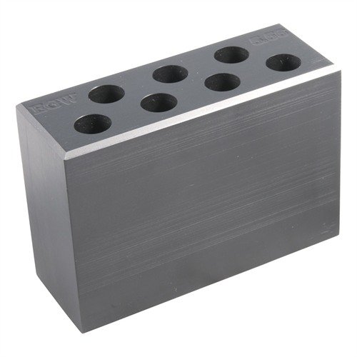 7-HOLE Chamber Checkers i 6061 T6 aluminium sikrer at ammunisjonen din er innen spesifikasjoner, og forhindrer problemer som kramper og feilmatning.