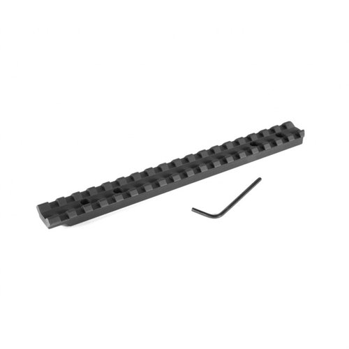 EGW Tikka 695 Scope Bases gir deg en solid Picatinny-skinne uten boring, laget av lett 6061 T6 aluminium for enkel montering og fleksibilitet med kikkertsikter.