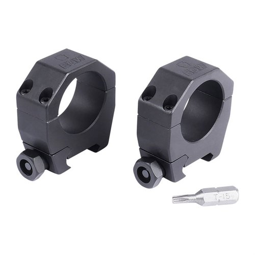KEYSTONE SERIES RINGS fra EGW gir robusthet og allsidighet med 6061 flyaluminium, T15 festemidler og enkel installasjon på picatinny og weaver skinner.