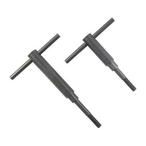 Forster Products' STOCKMAKER'S HANDSCREWS gir rask og presis montering av kolben til våpen, anbefalt av ledende kolbehåndverkere. Håndtakene er 7,6 cm lange.
