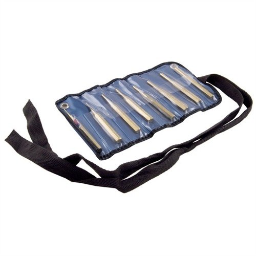 GRACE USA ROLL PIN PUNCH-set med 8 presisjonsmaskinerte messingverktøy for enkel drifting av sikter og montering av deler uten å skade overflaten.