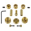 100 STRAIGHT PRODUCTS ADJUSTABLE DISK HARDWARE KIT GOLD BRASS