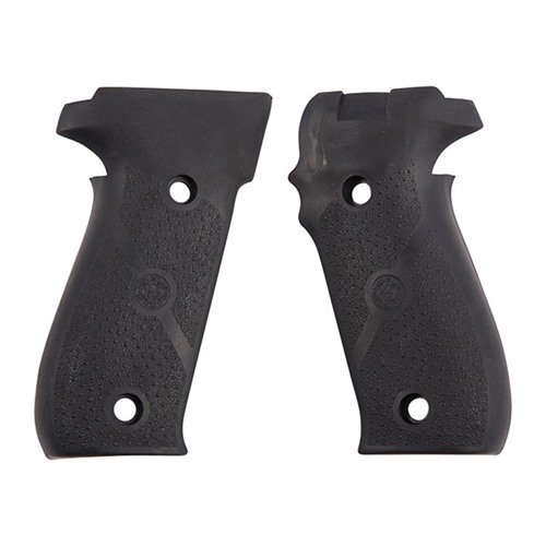 HOGUE SEMI-AUTO PISTOL GRIPS gir bedre kontroll og komfort med håndfyllende design i gummi og tre, som demper rekyl og har non-slip finish.