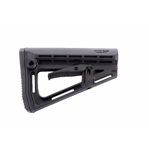 Wilson Combat AR-15 Buttstock er en lettvekts, justerbar og slitesterk taktisk kolbe med QD sling festepunkter og en robust A-ramme design.
