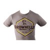 BROWNELLS MENS TSHIRT STONE GRAY W/ HEX LOGO XS