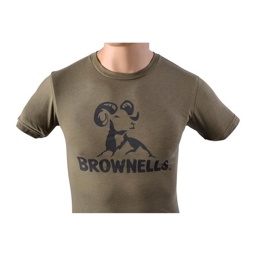 Hold deg kjølig og komfortabel med Brownells T-skjorte i lys oliven, tilgjengelig i størrelser XS til 3XL. Kjøp én eller flere, Brownells-stolthet er tidløs!