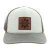 AR15.COM STONE SNAPBACK W/ BROWN MESH, OLIVE BILL & LEATHER PATCH