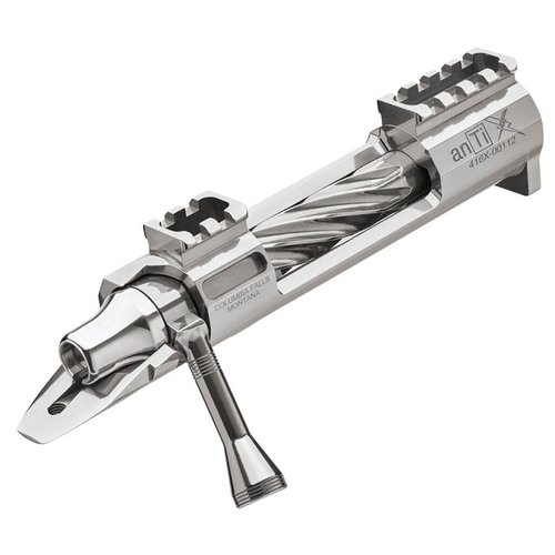 anTi X er en ultralett action med integrerte kikkertsiktemonter og rekylkam, laget av før-hardenet 416R rustfritt stål for optimal pålitelighet og holdbarhet.