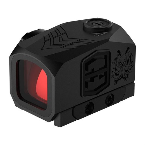 KRAKEN Red Dot Sight tilbyr en robust 7075 aluminiumkonstruksjon, vanntette linser, og Shake 'N Wake-teknologi for pålitelig ytelse i alle forhold.