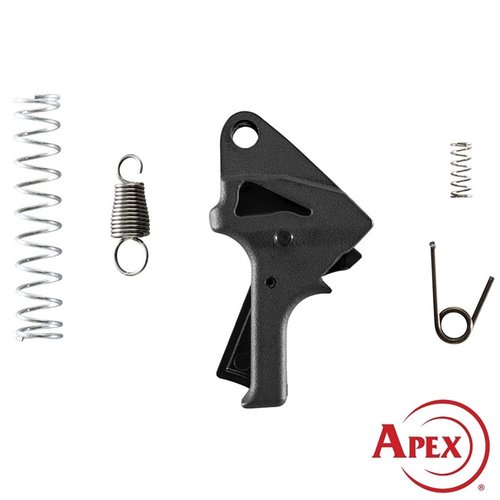 Apex Flat-Faced Action Enhancement Kit gir en jevnere, lettere avtrekk med redusert pre-travel og over-travel, perfekt for S&W SD9, SD40, SD9VE og SD40VE.
