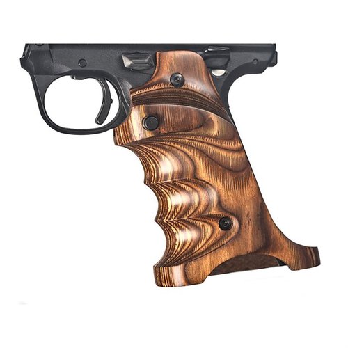 LAMINATE GRIPS for Ruger Mark IV 22/45 gir en avslappet og stabil holdning med tommel- og hælrest, fingerutskjæringer og inkludert forlengelse av magasinutløser.