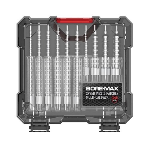 Bore-Max Speed Jag og Patcher Multi-Cal Pack inneholder 10 populære kaliber for presis rengjøring og 4X bedre kontakt for raskere rengjøring.