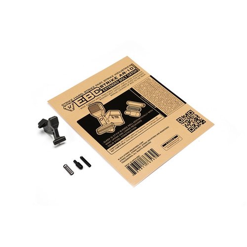 Strike AR-10 Enhanced Bolt Catch har et bredt grep for raskere betjening, solid konstruksjon i AISI 8620 stål og elegant design som passer mange receivere.