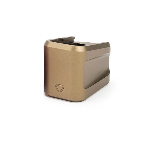 Strike Industries Aluminium Extended Magazine Plate for GLOCK™ G19 (9mm) gir ekstra 5 skudd, har lav drag / ingen snag design for enklere påfylling.