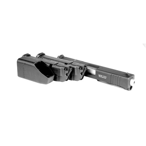 Konverter din Glock 17/22 til 22lr for rimeligere skyting, perfekt for trening og læring med to 10-runders magasiner og en rekke red dot alternativer.