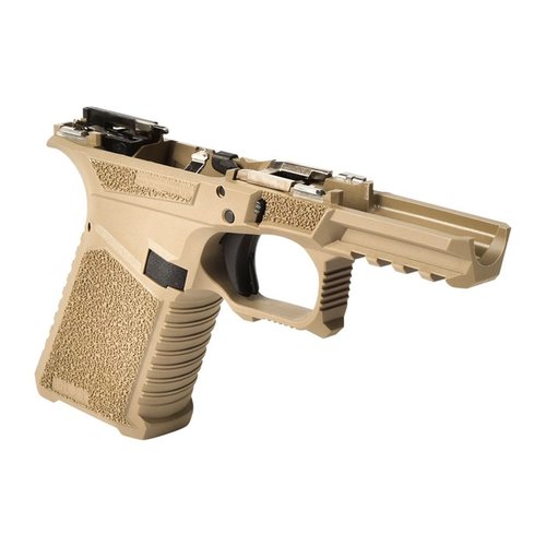 SCT 19-rammen gir en perfekt base for bygging, med aggressiv grepstekstur, flared mag well, Picatinny-skinne og kompatibilitet med Glock® Gen 1-3 deler.
