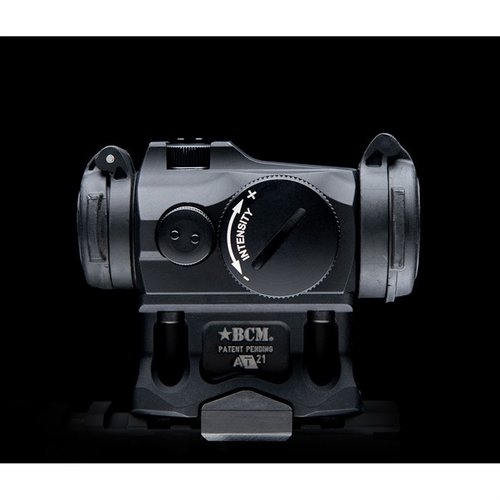 BCM A/T Optic Mount gir overlegen nullretensjon, lavprofil design og dobbelt klamping for stabilitet, perfekt for red dot optikker som Aimpoint T-2.