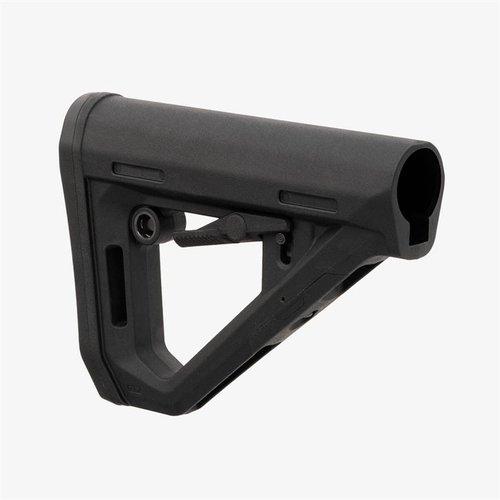 DT Carbine Stock fra MAGPUL tilbyr enkel justering, forbedret holdbarhet, anti-snag ambidextrous kontroll, og er kompatibel med Mil-Spec receiver extensions.