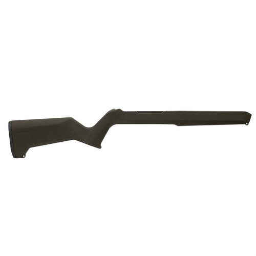 MOE® X-22 Stock er en lettvektsoppgradering for Ruger® 10/22® med ergonomisk design, M-LOK spor og utbyttbare løpetallerken for optimal tilpasning.
