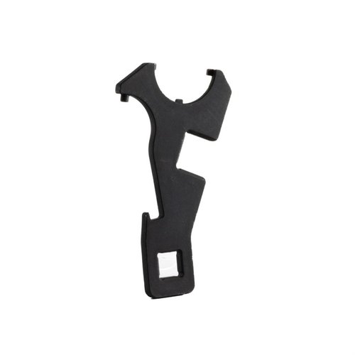 BRN-4/HK416 Combo Wrench fra Brownells er en alt-i-ett verktøy med castle nut, barrel nut, flash hider, flaskeåpner og ½” drive ratchet, laget av herdet stål.