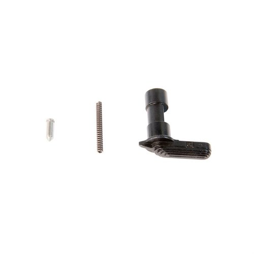 Geissele Posi-Snap Safety Selector er laget av 400-serie rustfritt stål og gir en positiv og taktil følelse når sikkerheten aktiveres.