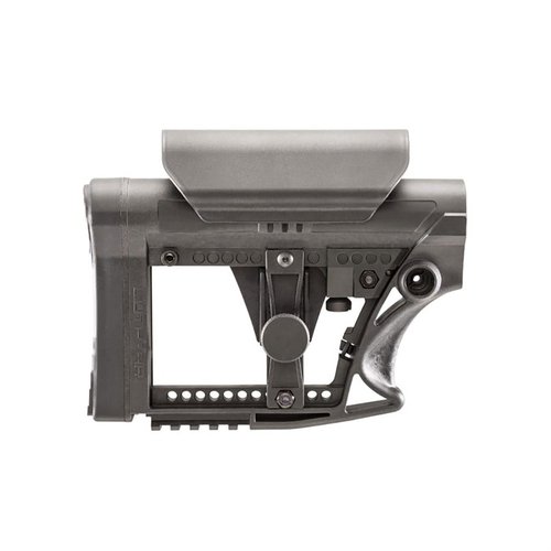 MBA-4 Carbine buttstock med justerbar Cheek Rise, lett og robust design, passer til Mil-Spec og Commercial buffer tubes, med flere festepunkter for slynge.