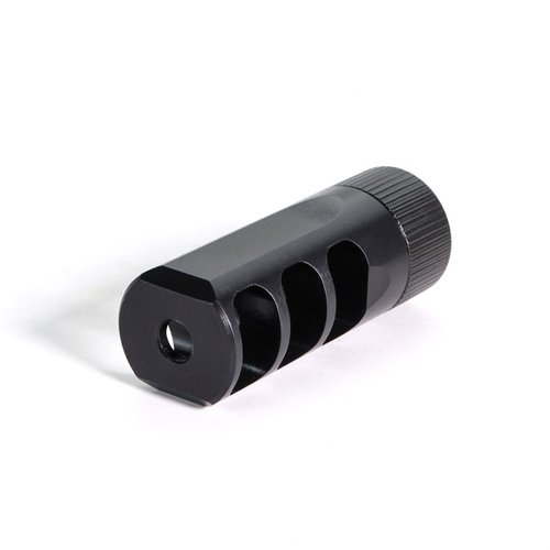 GUNNER 3-Port Muzzle Brake reduserer rekyl med over 50%, er enkel å installere uten crush washer, og er lovlig for 3-Gun, USPSA og IDPA.