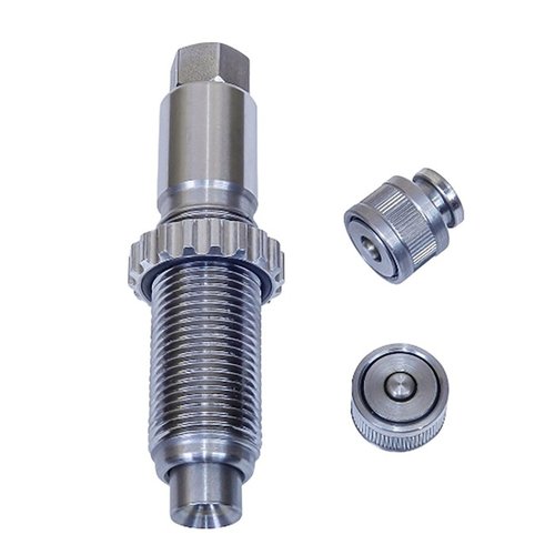 Lee Ram Swage gjør det enkelt å swage primerlommer uten skallet, med rask installasjon og presis sentering, ideelt for militært og politibrass.