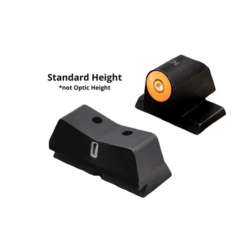 DXT2 Big Dot Night Sights gir optimal sikt med høy kontrast og lysabsorberende egenskaper, perfekt for S&W M&P M2.0 i alle lysforhold.