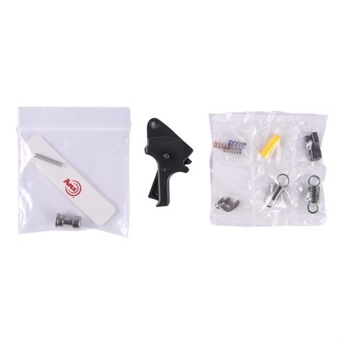 Apex Flat Face Forward Set Trigger Kit gir en justerbar avtrekksvekt, reduserer avtrekksreise med 40% og gir en jevn, presis avtrekk for M&P M2.0.