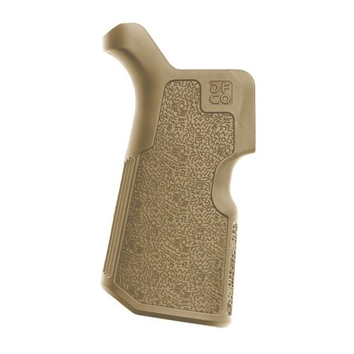 KUNG FU GRIP forbedrer komfort og kontroll med en 12º gripvinkel, designet for AR15/M4 og AR10/SR25, laget av slitesterk nylon for redusert håndtretthet.